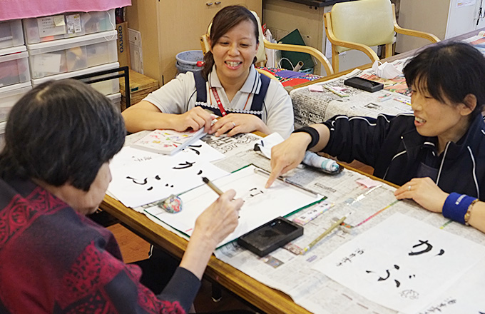 書道をたしなむ